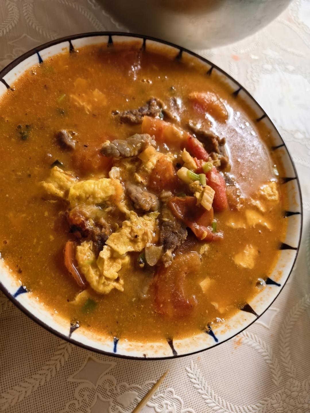 掉秤神器❗️一人食低卡王炸午餐😋番茄滑蛋牛肉盖饭