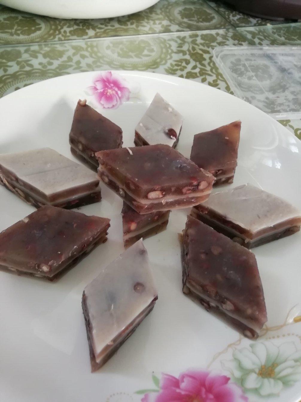 三色马蹄糕（桂花椰汁红豆糕）