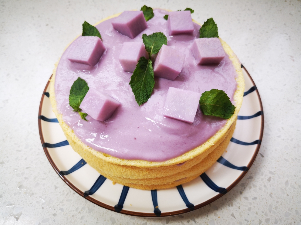 会变色的紫薯芋泥蛋糕的做法 步骤25
