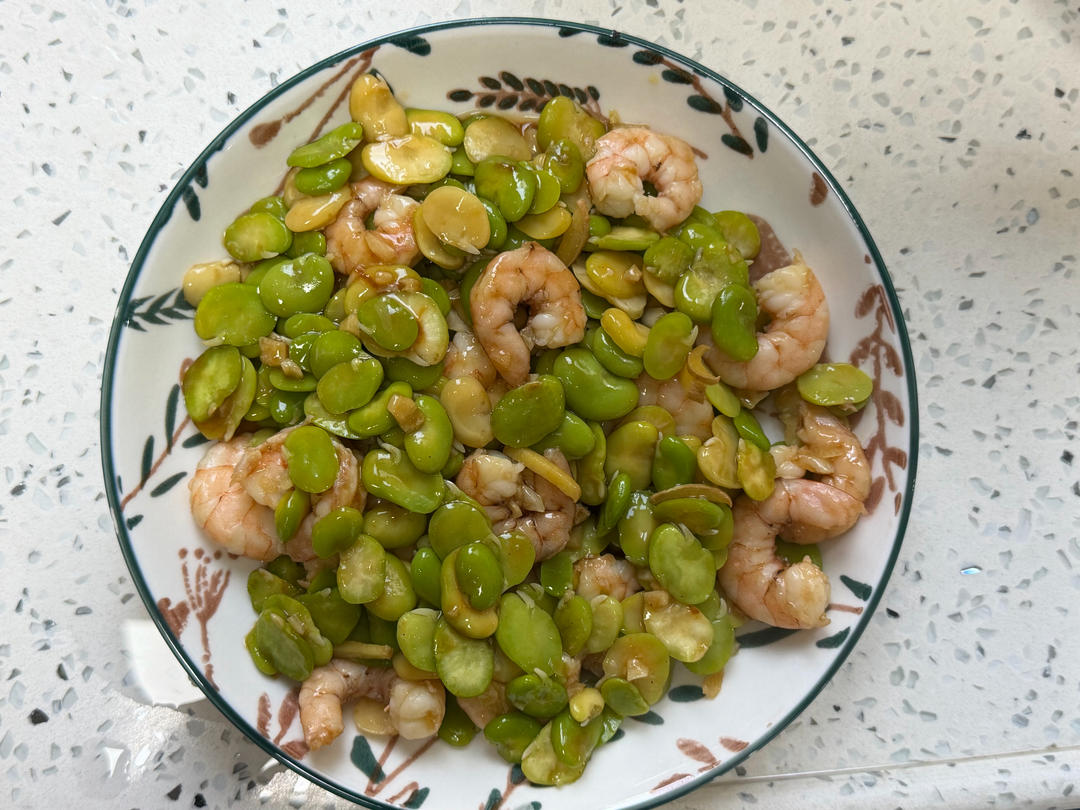 虾仁炒蚕豆