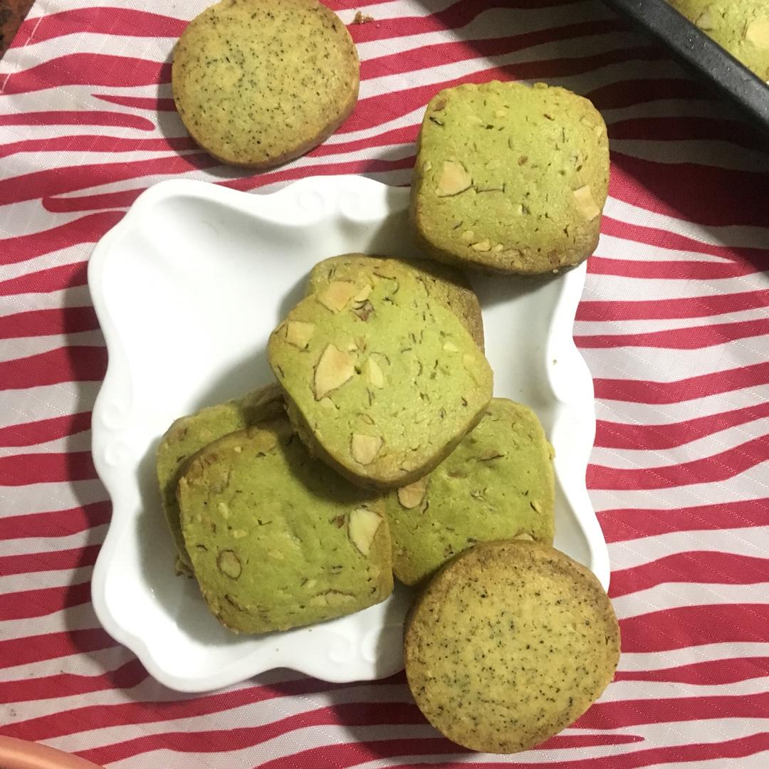抹茶杏仁曲奇饼干