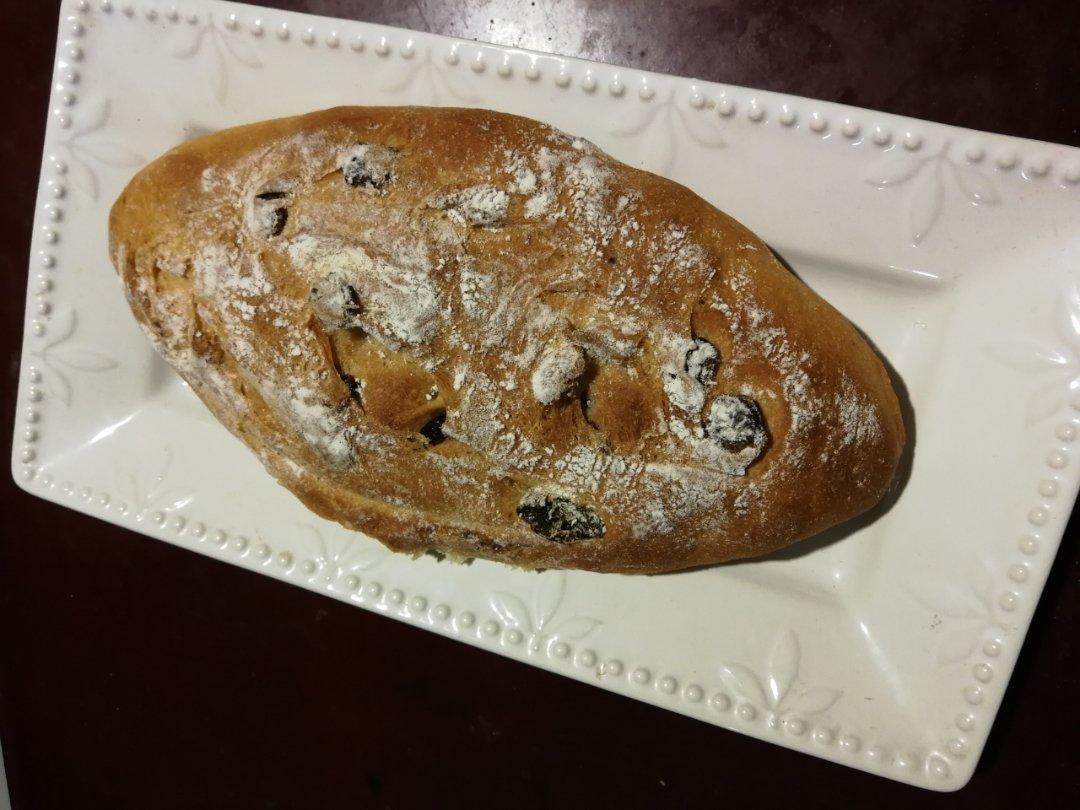 全麦蔓越莓核桃软欧包