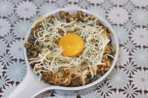 咖喱牛肉蘑菇芝士焗饭的做法 步骤7