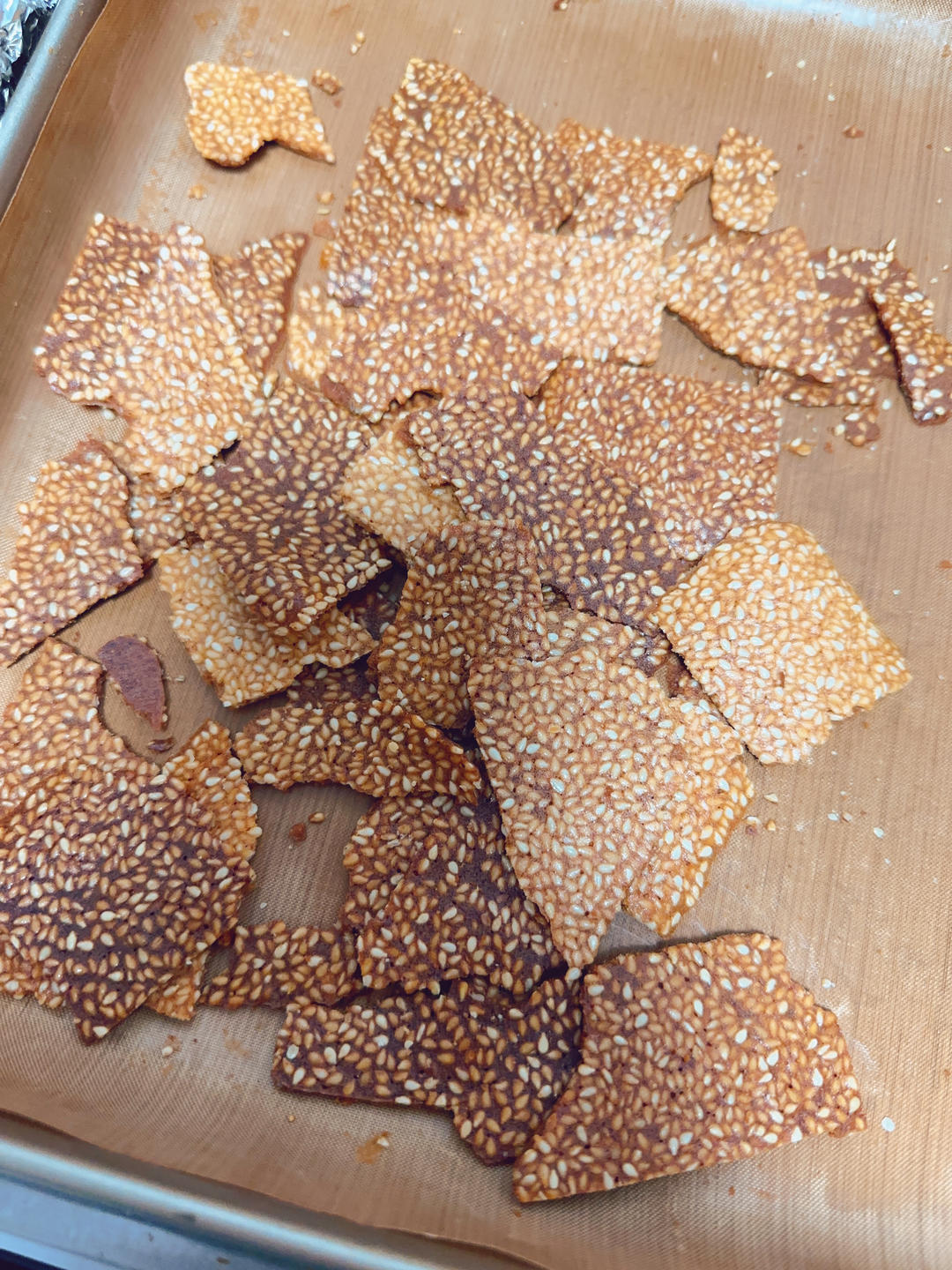芝麻薄脆饼干，一步操作，超级简单