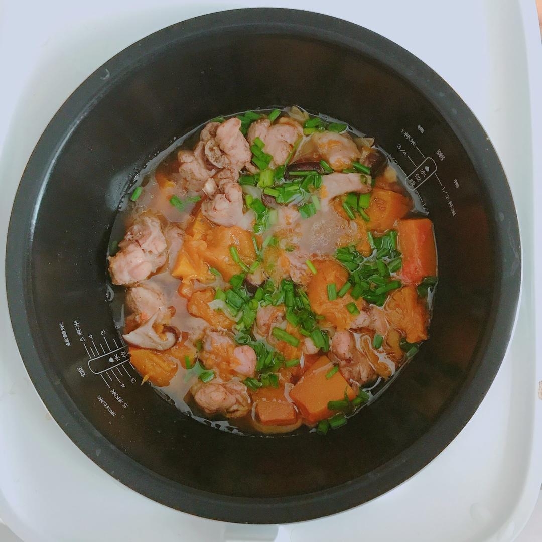香菇鸡肉炒南瓜