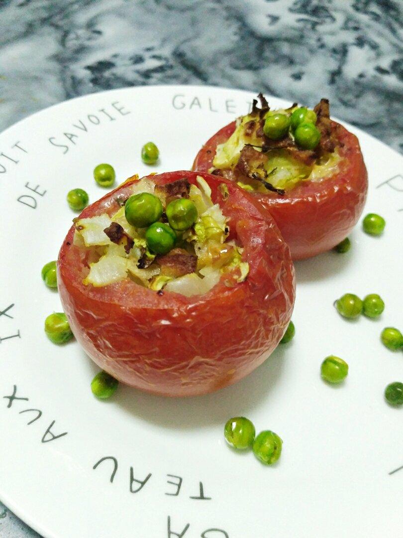 特别好吃的一道西餐菜-奶酪香烤番茄盅