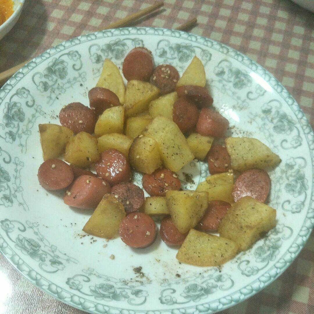 孜然土豆火腿肠 香辣过瘾还便宜！
