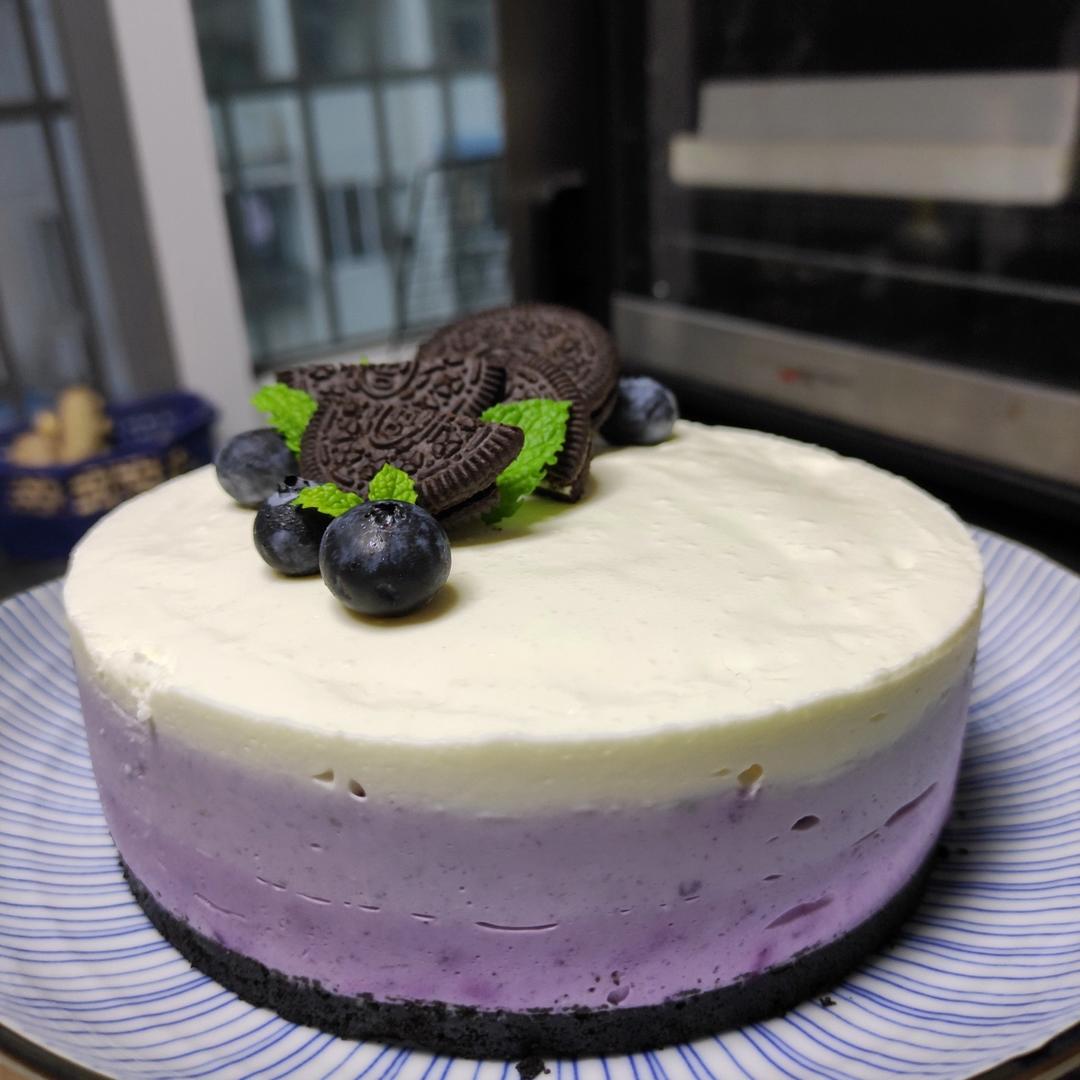 渐变蓝莓慕斯蛋糕🎂