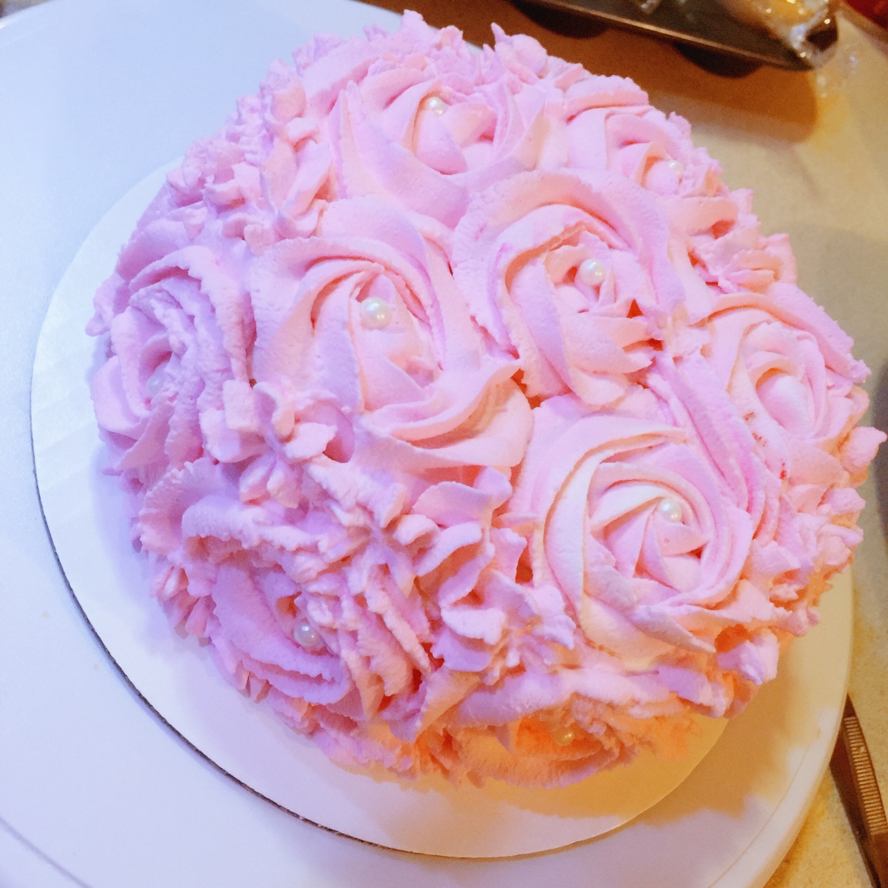 玫瑰花海綿蛋糕