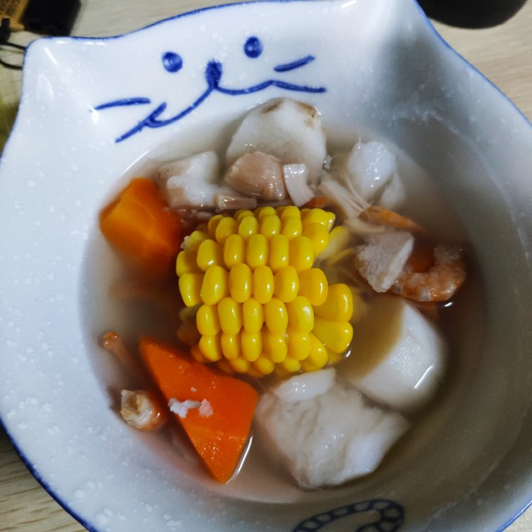 红萝卜淮山玉米汤