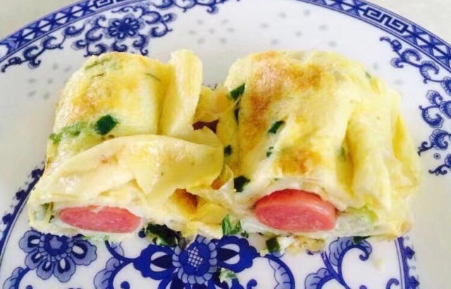 香肠肉松鸡蛋卷