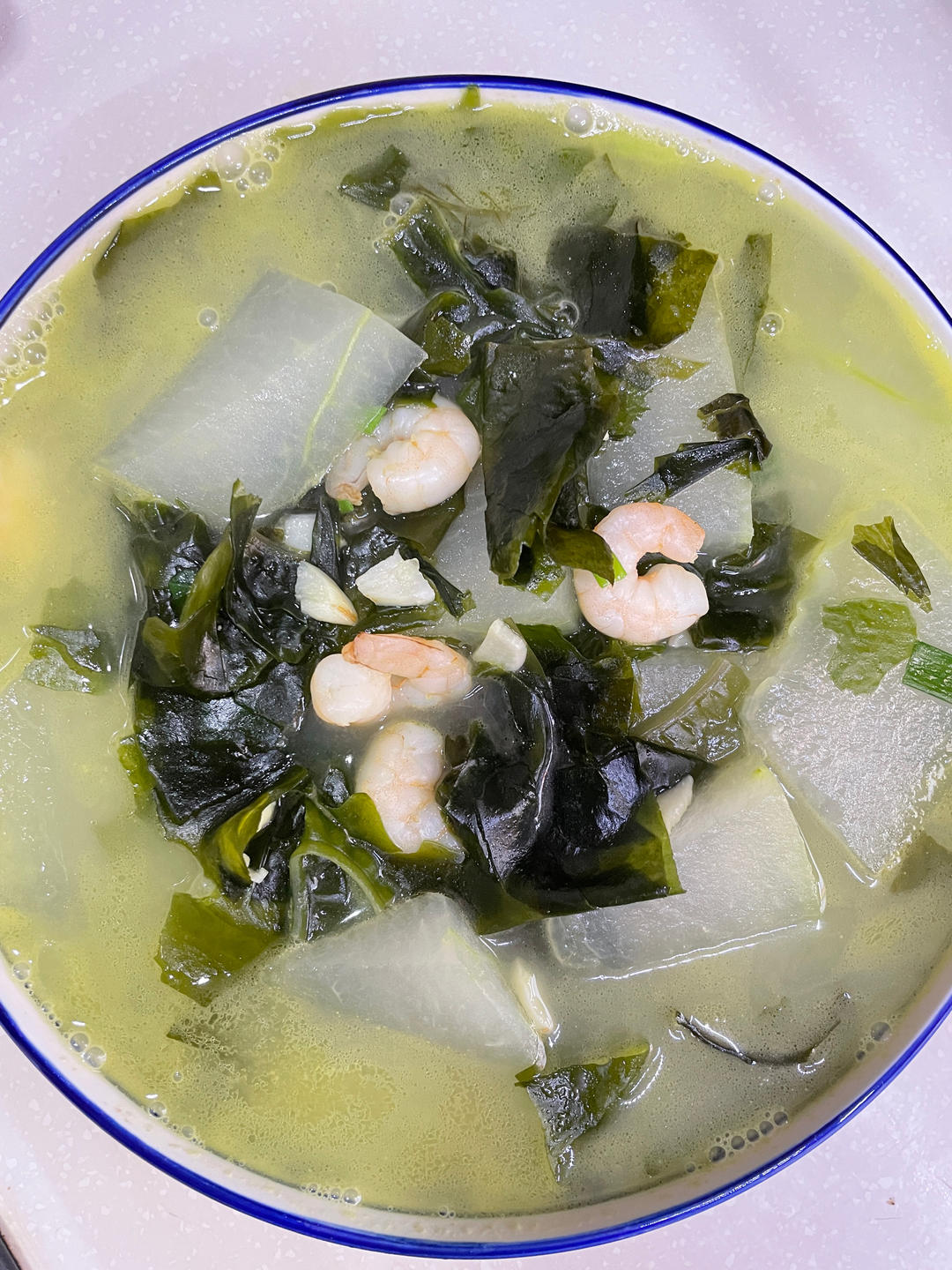 夏日减脂虾仁裙带菜冬瓜汤——中式一日三餐（二百六十五）