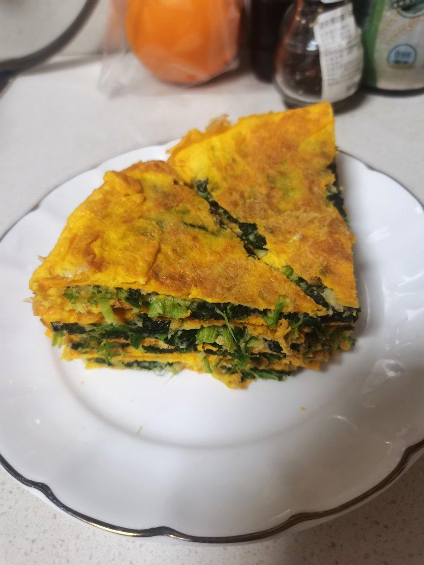 菠菜鸡蛋饼