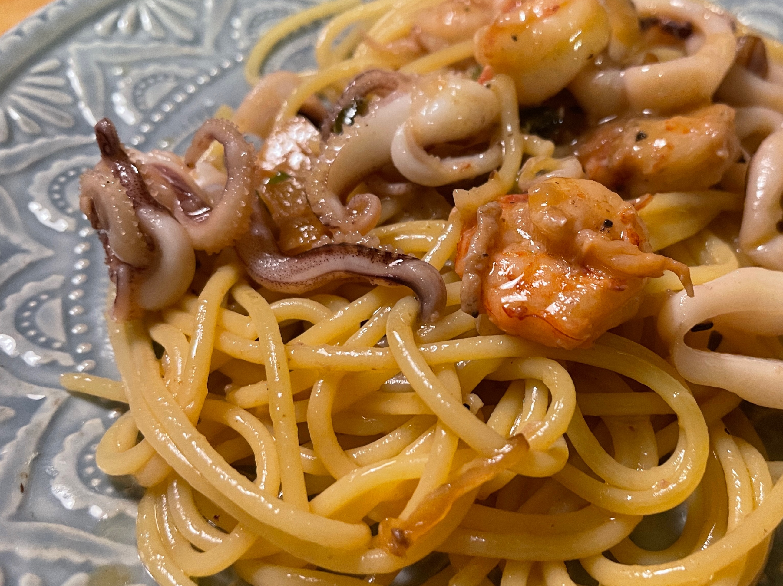 蒜油海鲜意面 Gambas Pasta的做法