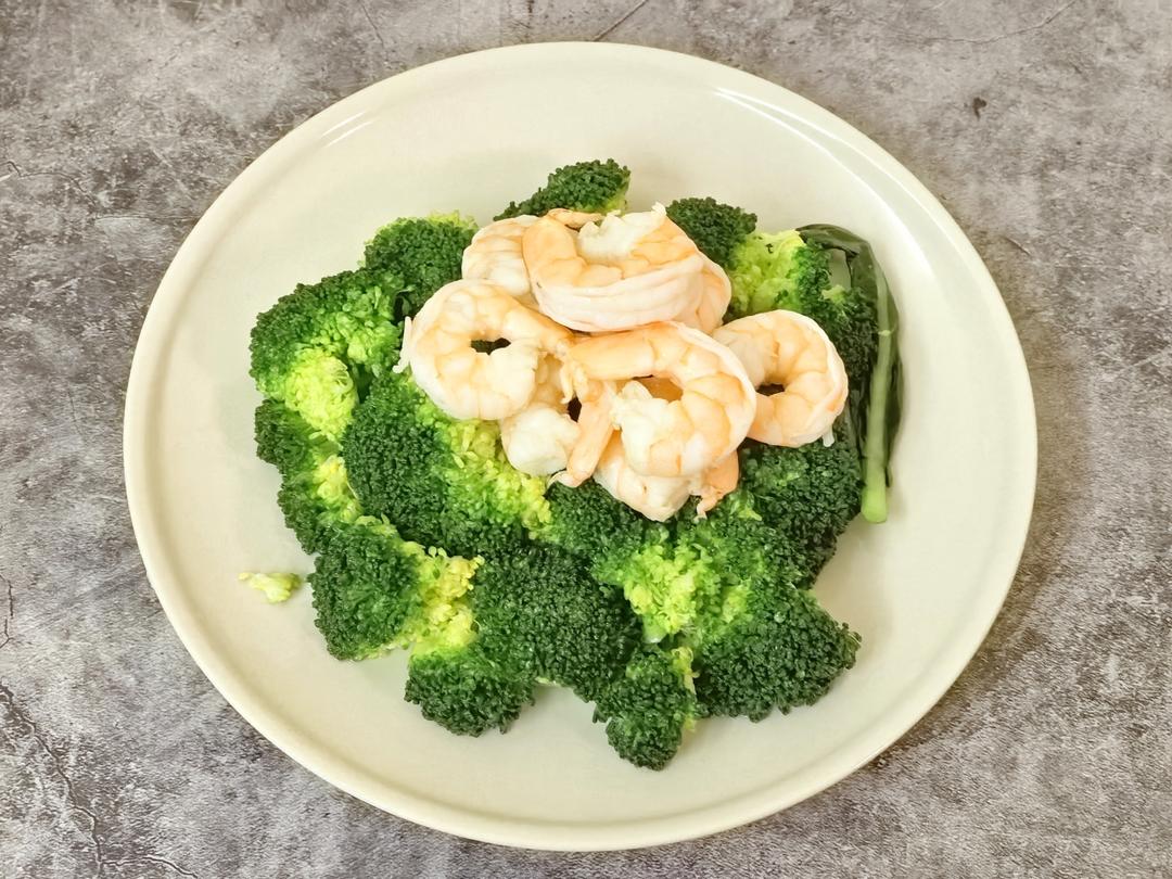西兰花拌虾仁【低脂又美味】