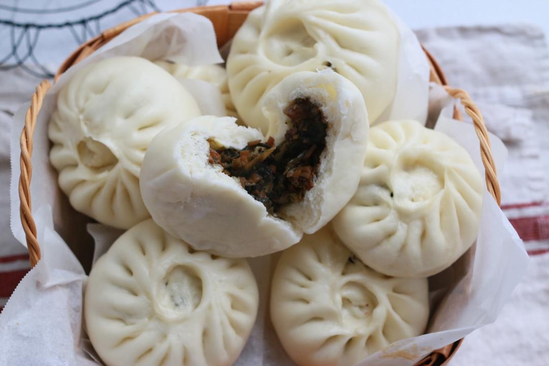 霉干菜肉包(一次发酵)