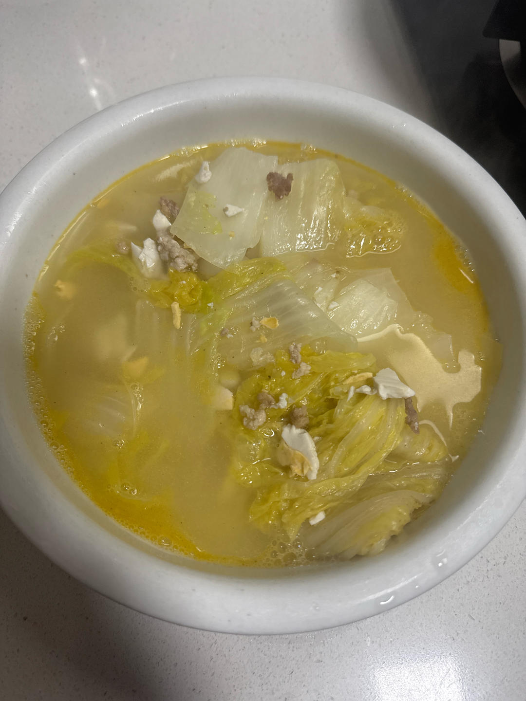 超好喝的 咸鸭蛋白菜汤
