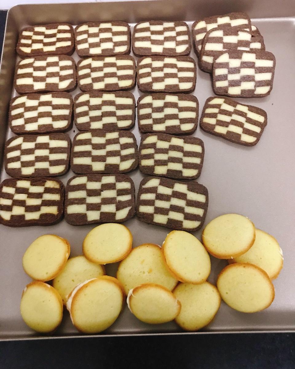 巧克力杏仁奶油棋盘饼干