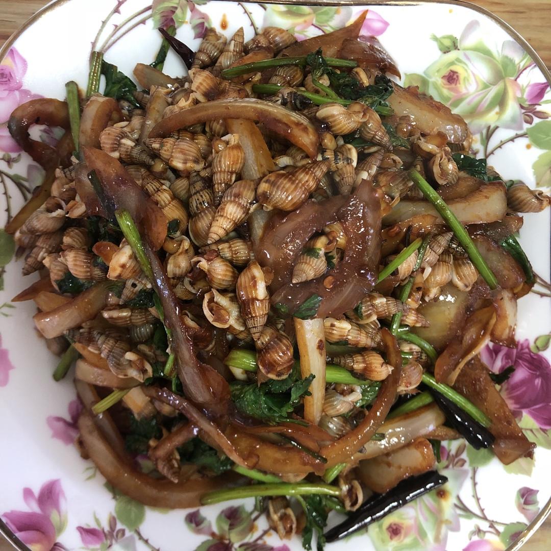 辣炒海螺丝