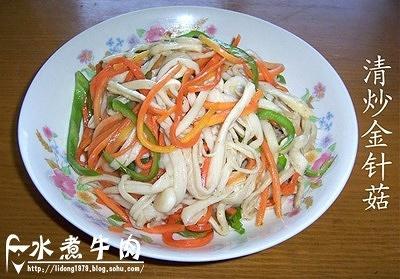 清炒金针菇的做法