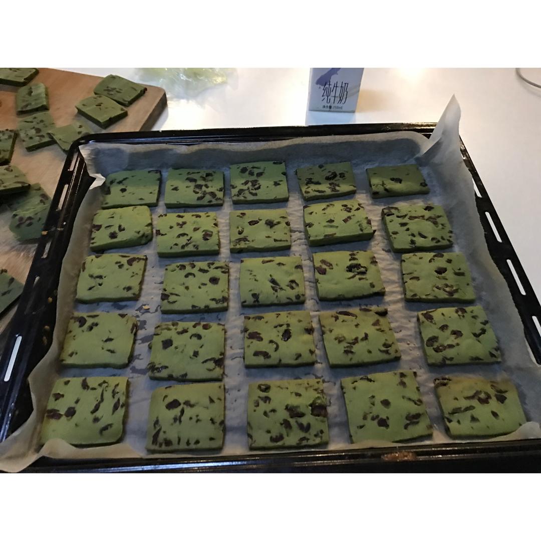 抹茶蔓越莓饼干