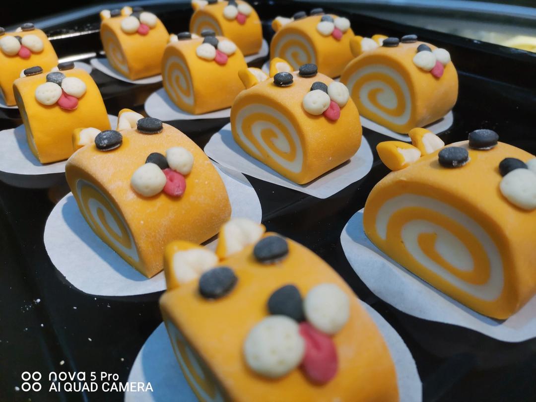 🐯虎年双色馒头卷｜一次发酵｜省时省力｜卡通老虎馒头造型