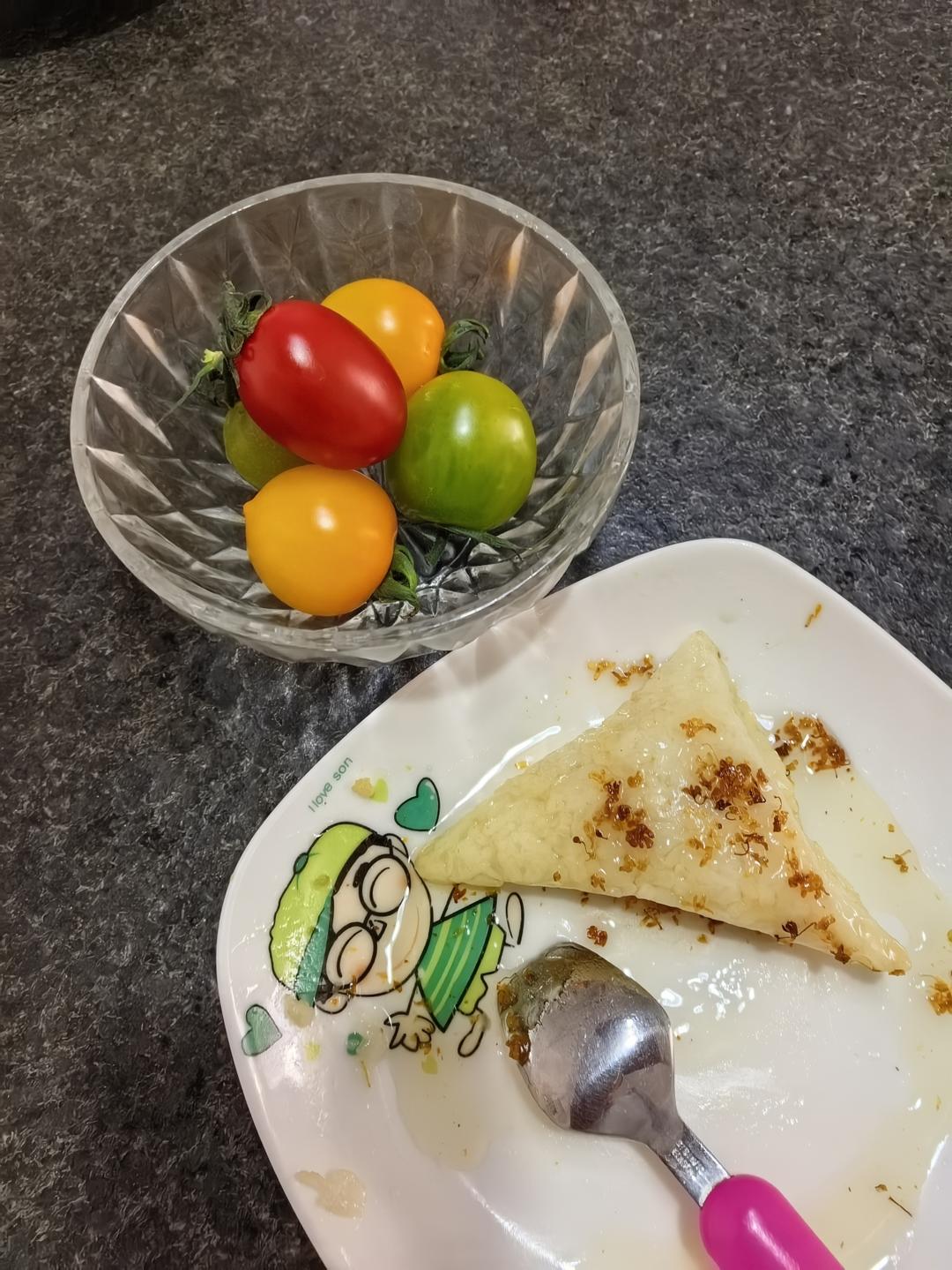 扁三角粽好吃！