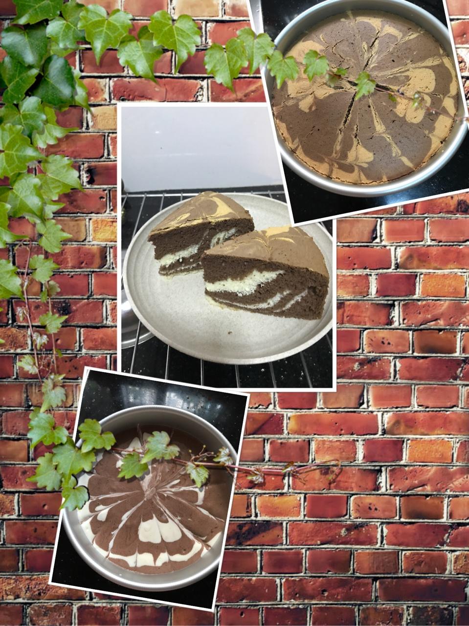 双色拉花戚风蛋糕