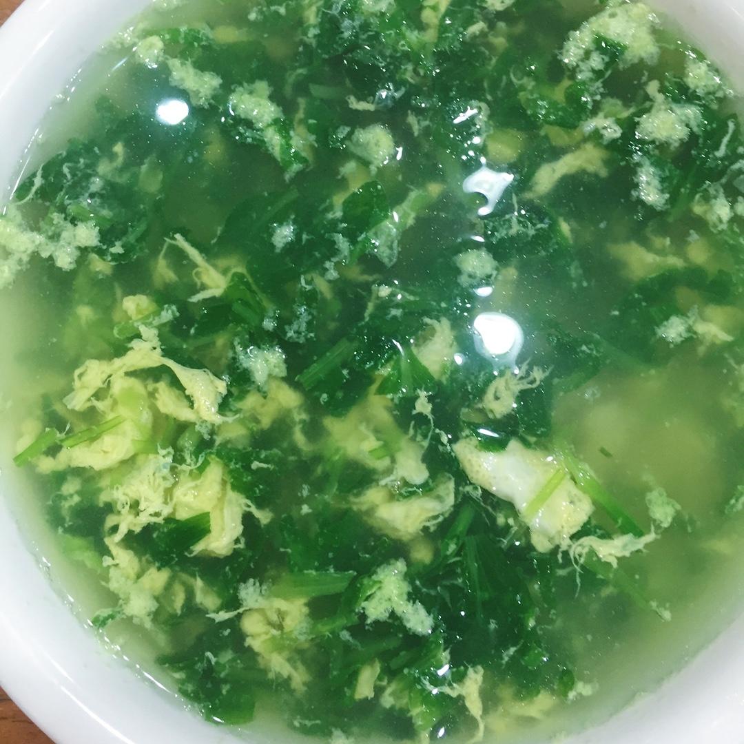 青菜鸡蛋疙瘩汤