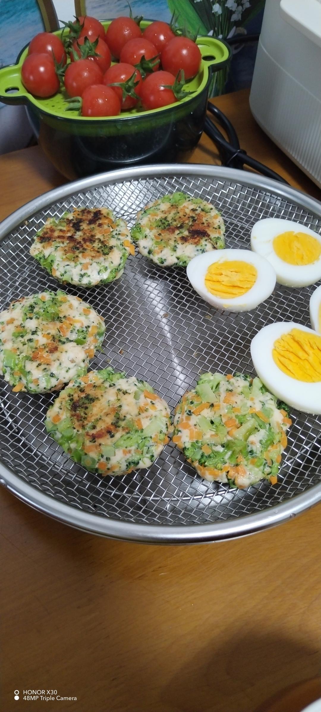 鸡胸肉兰花萝卜饼