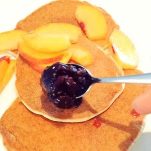黄桃蓝莓酱pancake的做法 步骤5