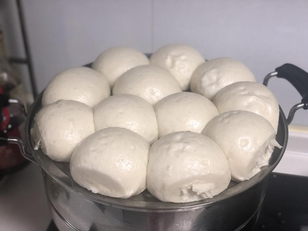 老面戗面白馒头