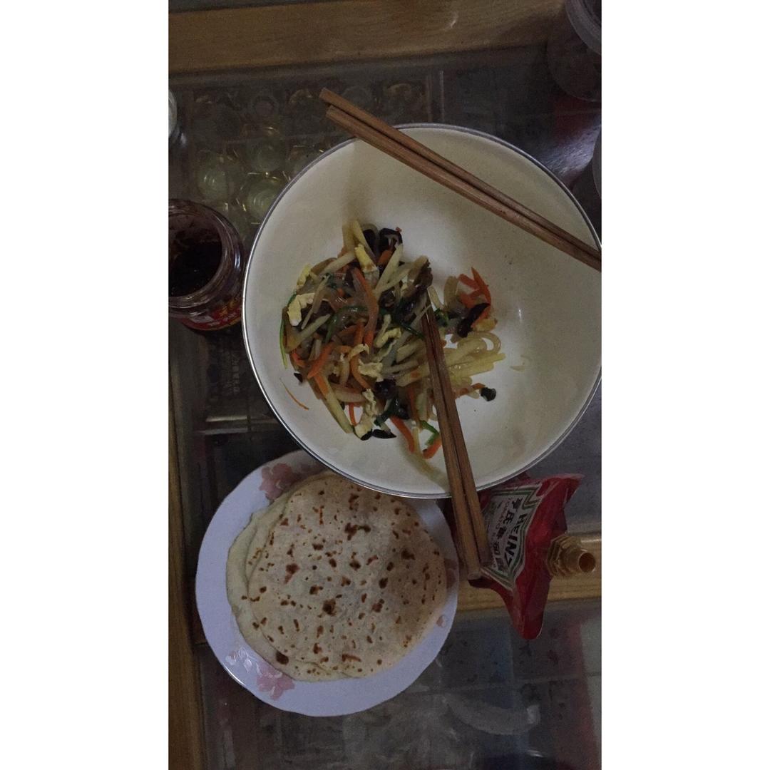 五彩素春饼