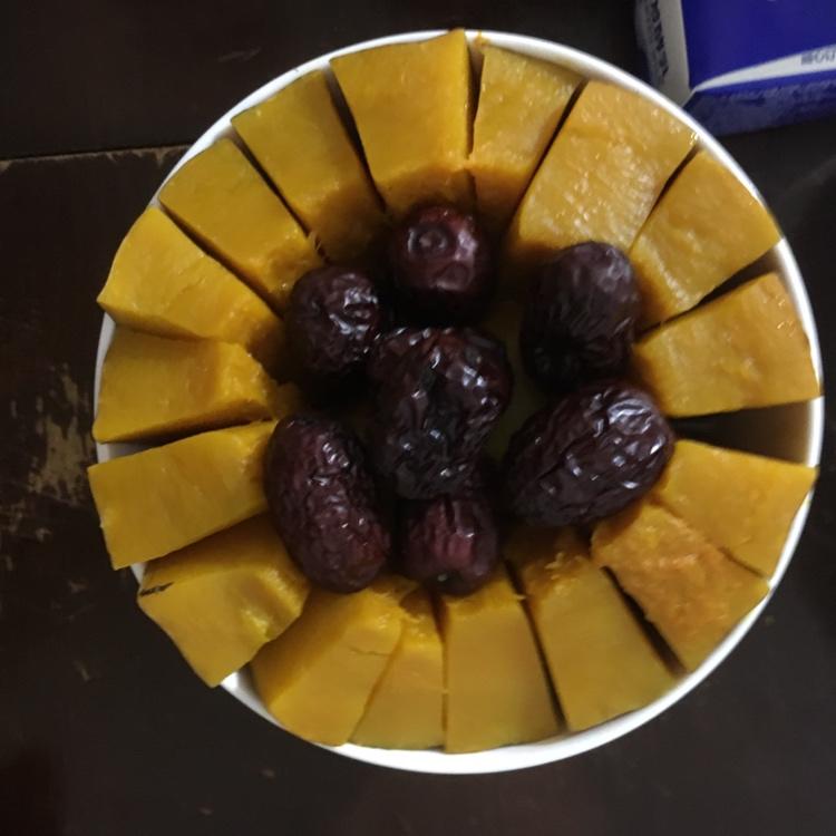 红枣红糖蒸南瓜