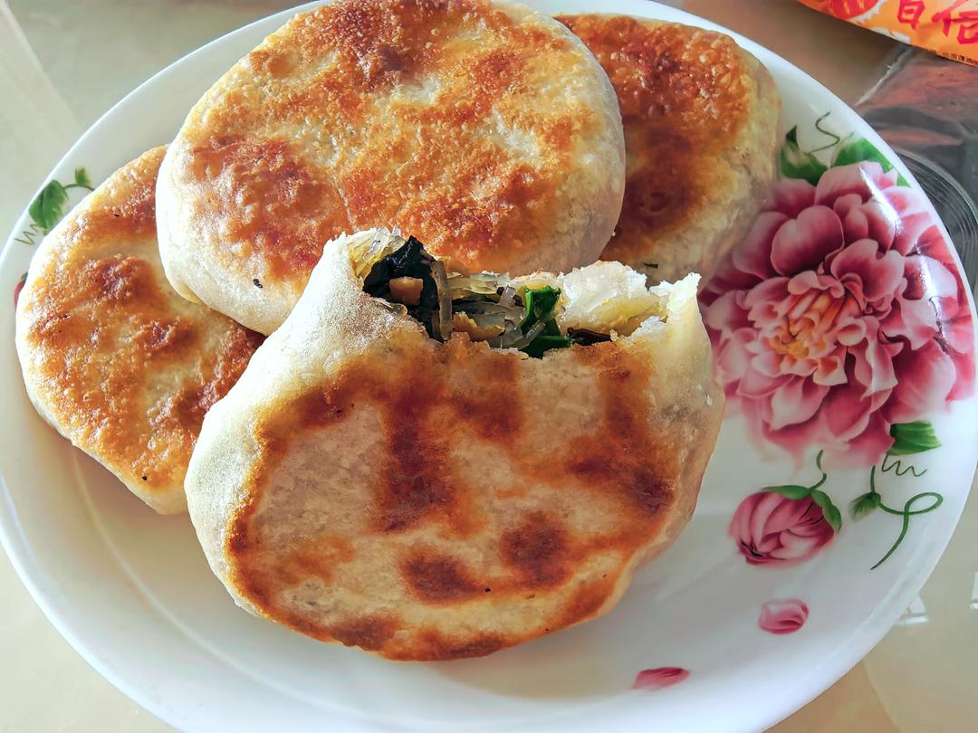 韭菜木耳粉丝馅饼 夏季必备素馅馅饼 凉了也不硬