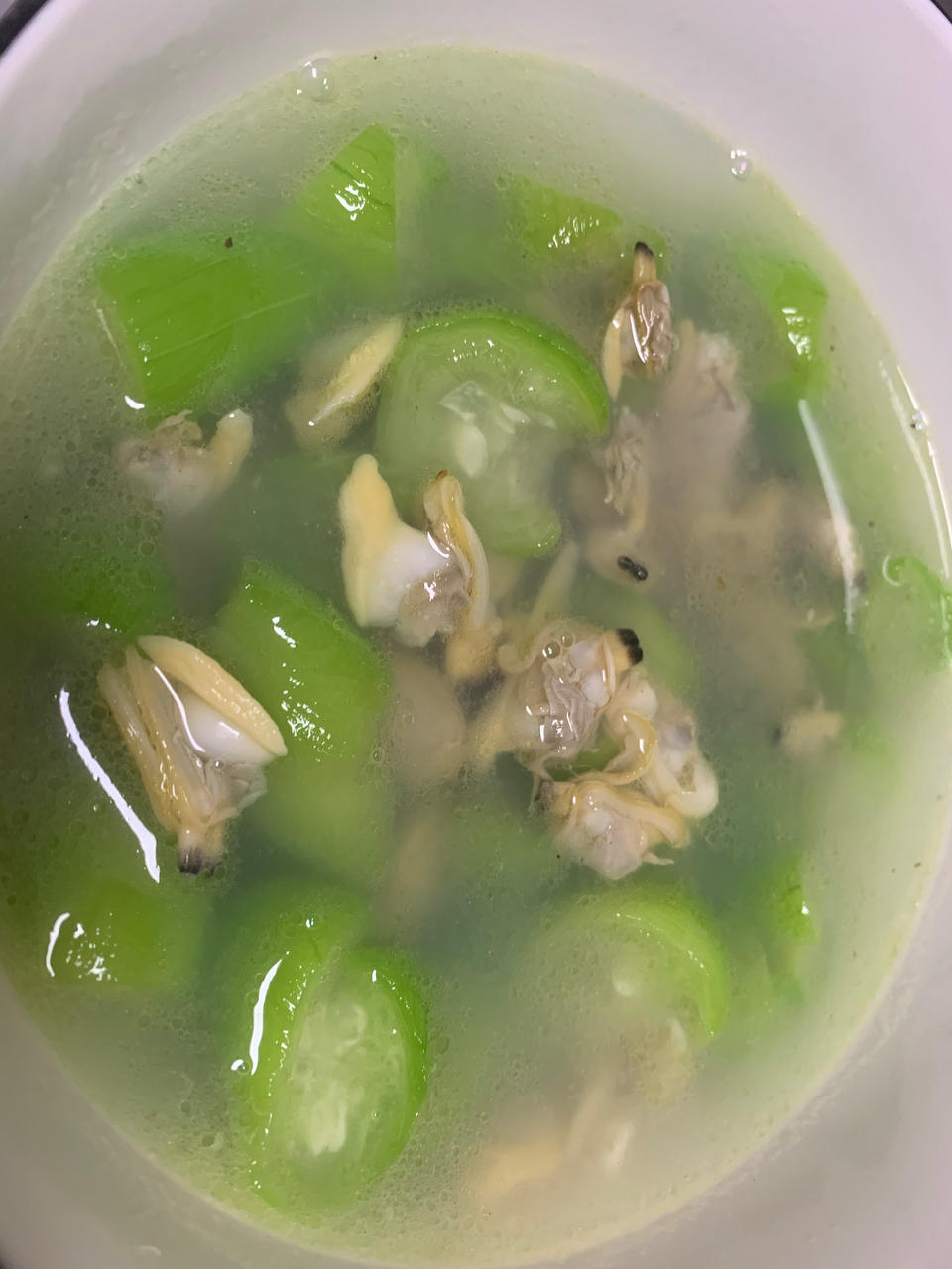 清热解燥•丝瓜蛤蜊汤•减脂友好