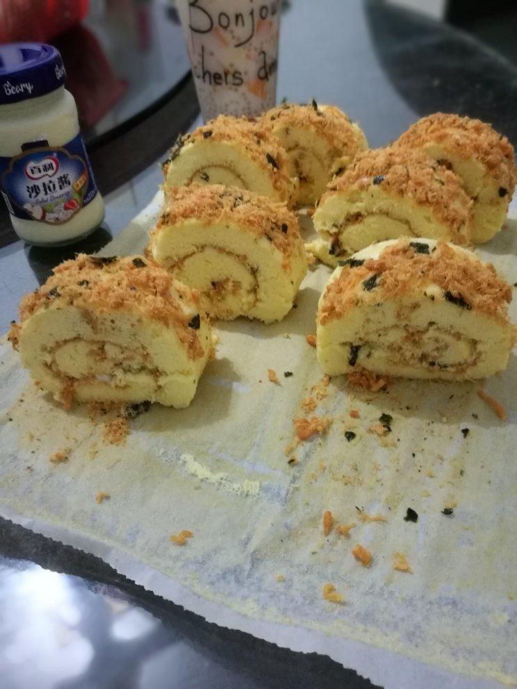 香葱肉松蛋糕卷
