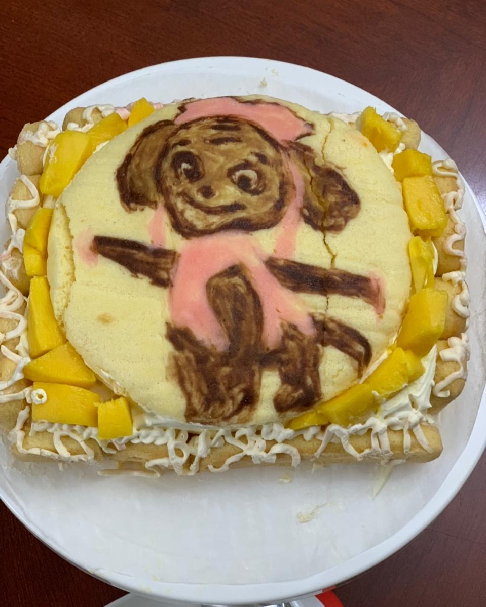 父亲节彩绘蛋糕卷