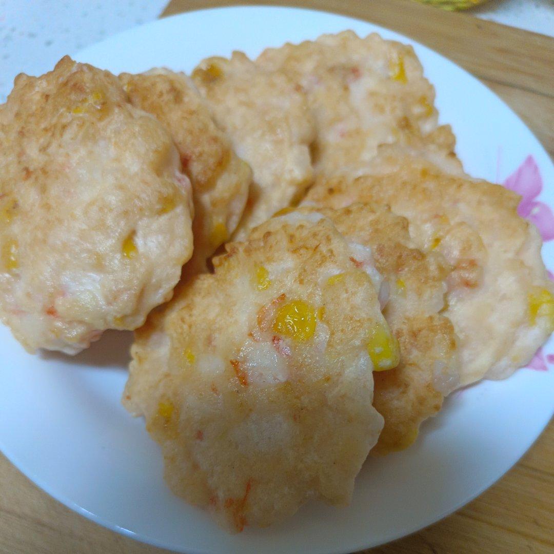 【女儿极力推荐】虾饼颗粒感玉米粒胡萝卜丁早餐搭档满口虾肉健身减脂蛋白质