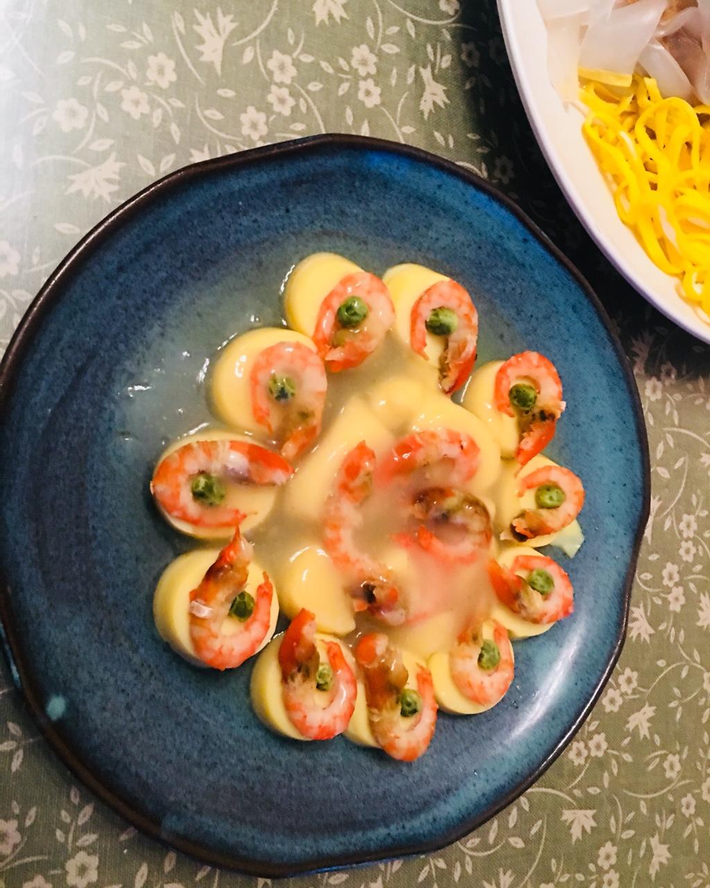 日本豆腐蒸虾仁