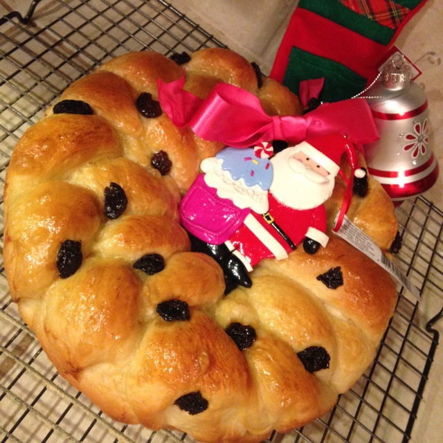 圣诞花环面包