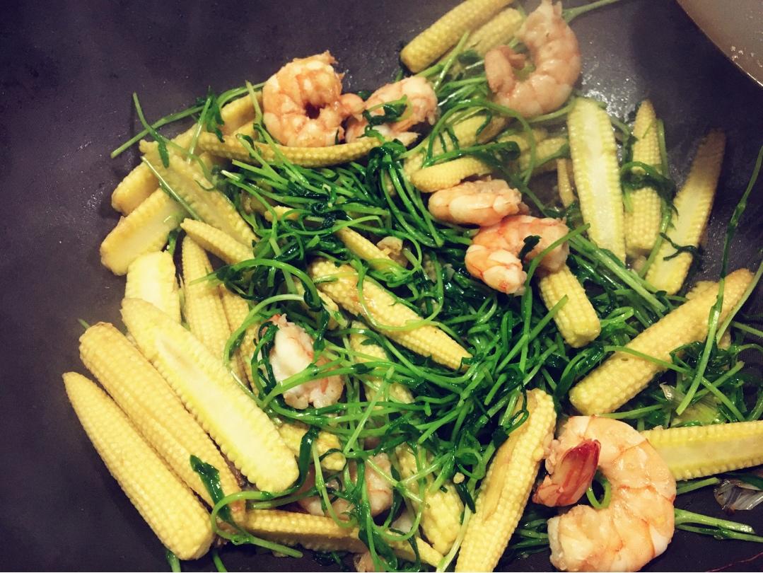 好吃不胖 玉米笋虾仁豆苗