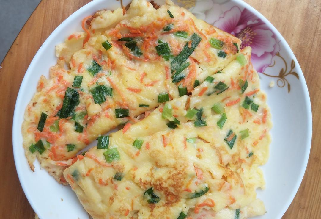 简单快手蔬菜鸡蛋煎饼