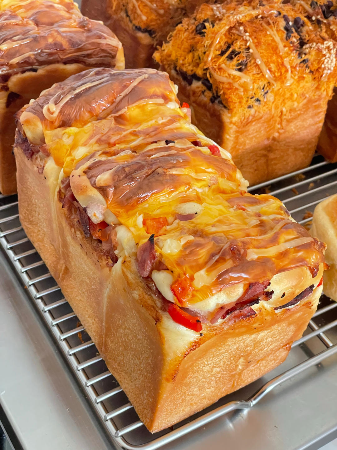 咸香可口～芝士熏鸡肉吐司