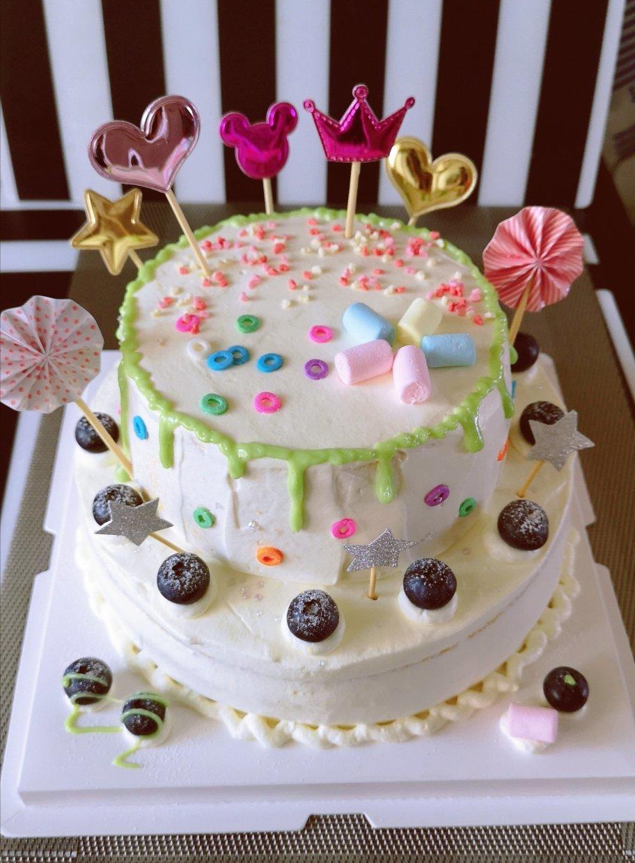 双层戚风水果蛋糕打桩