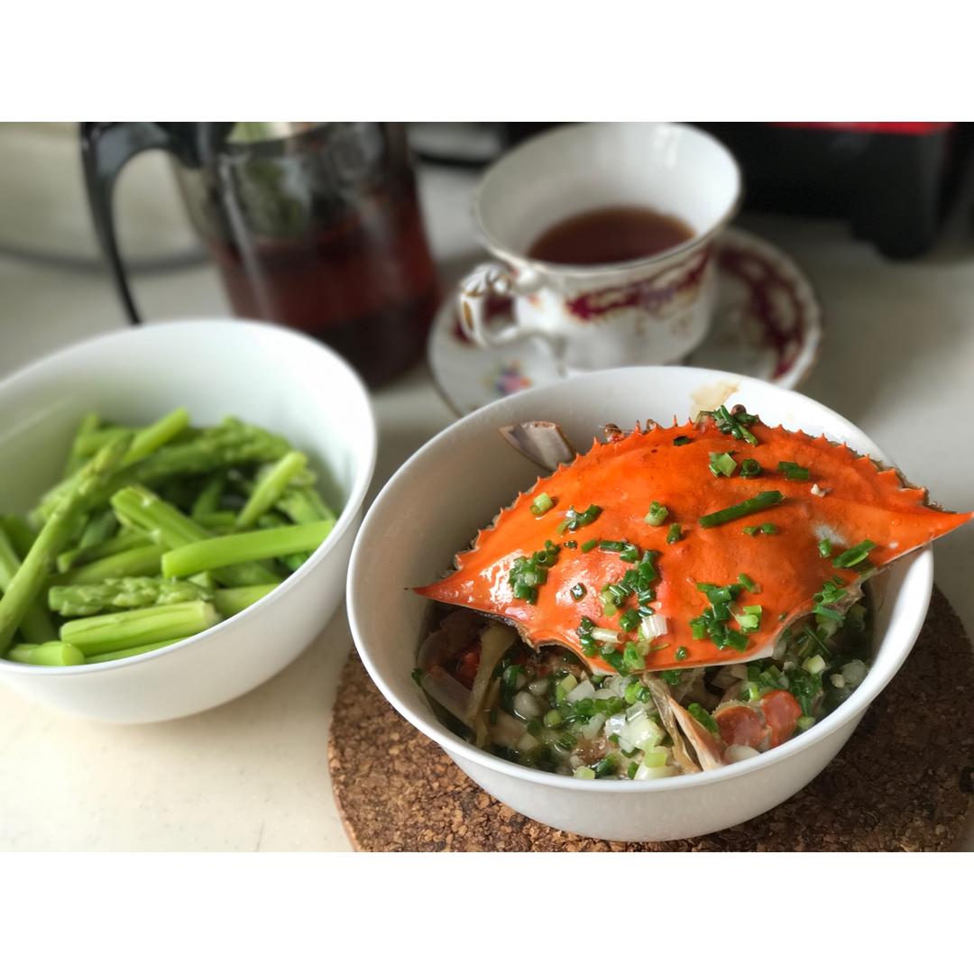 葱油白蟹