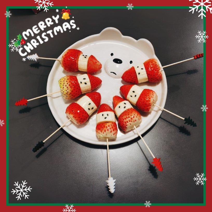 圣诞款草莓香蕉糖葫芦