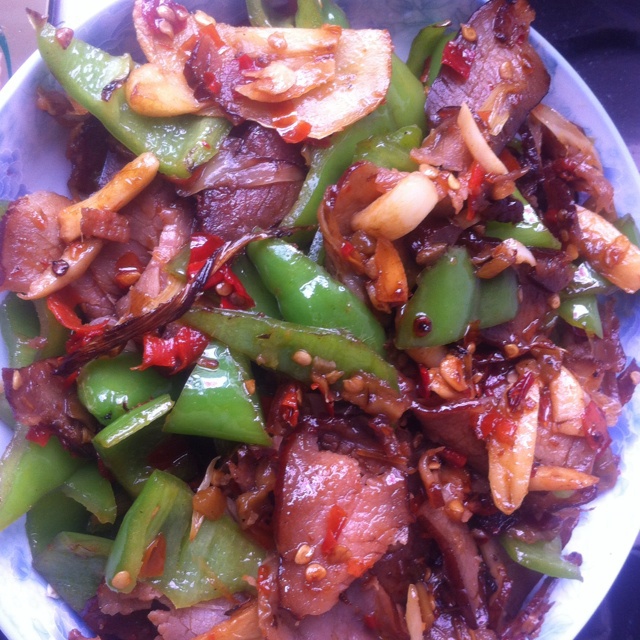 尖椒炒腊肉