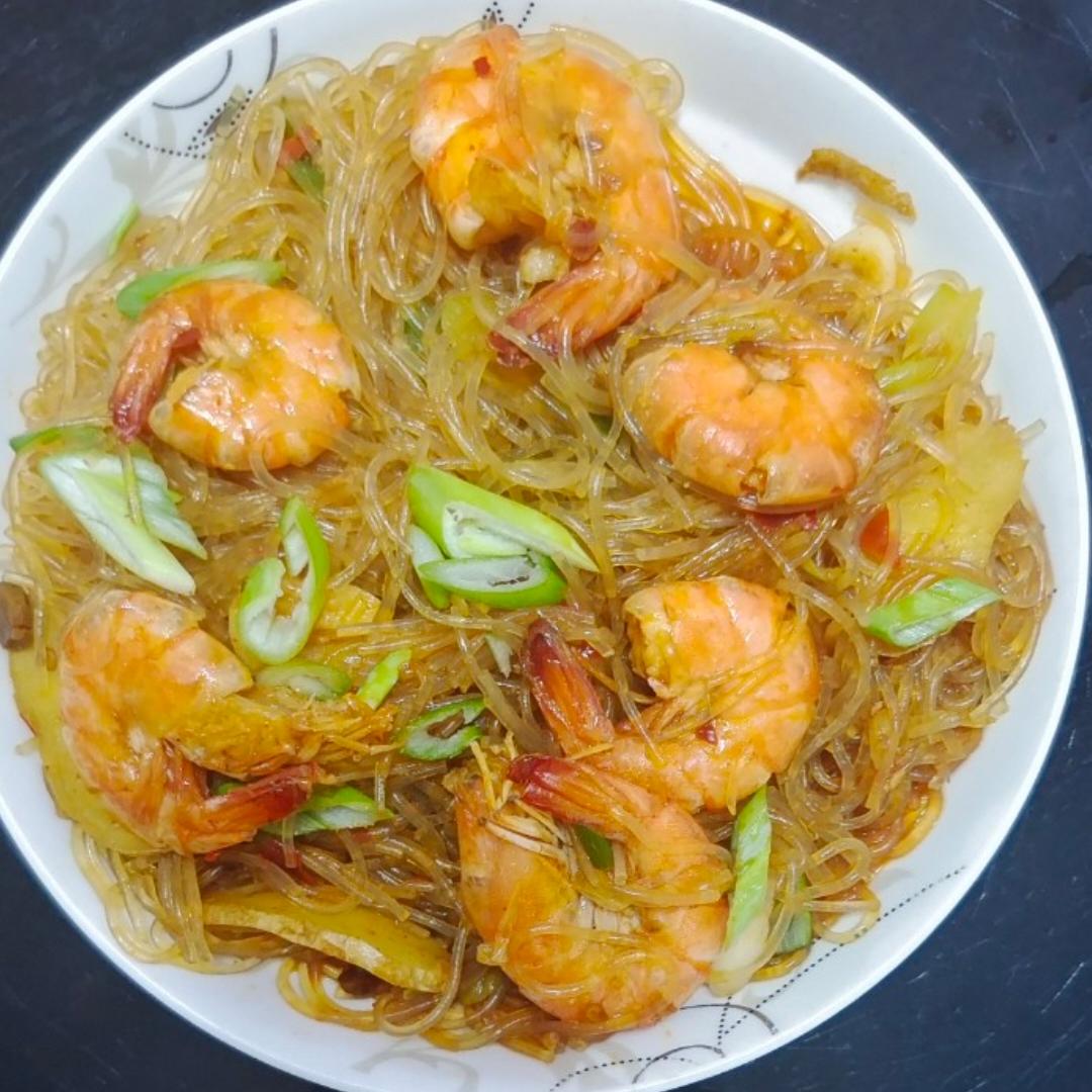 鲜虾粉丝煲