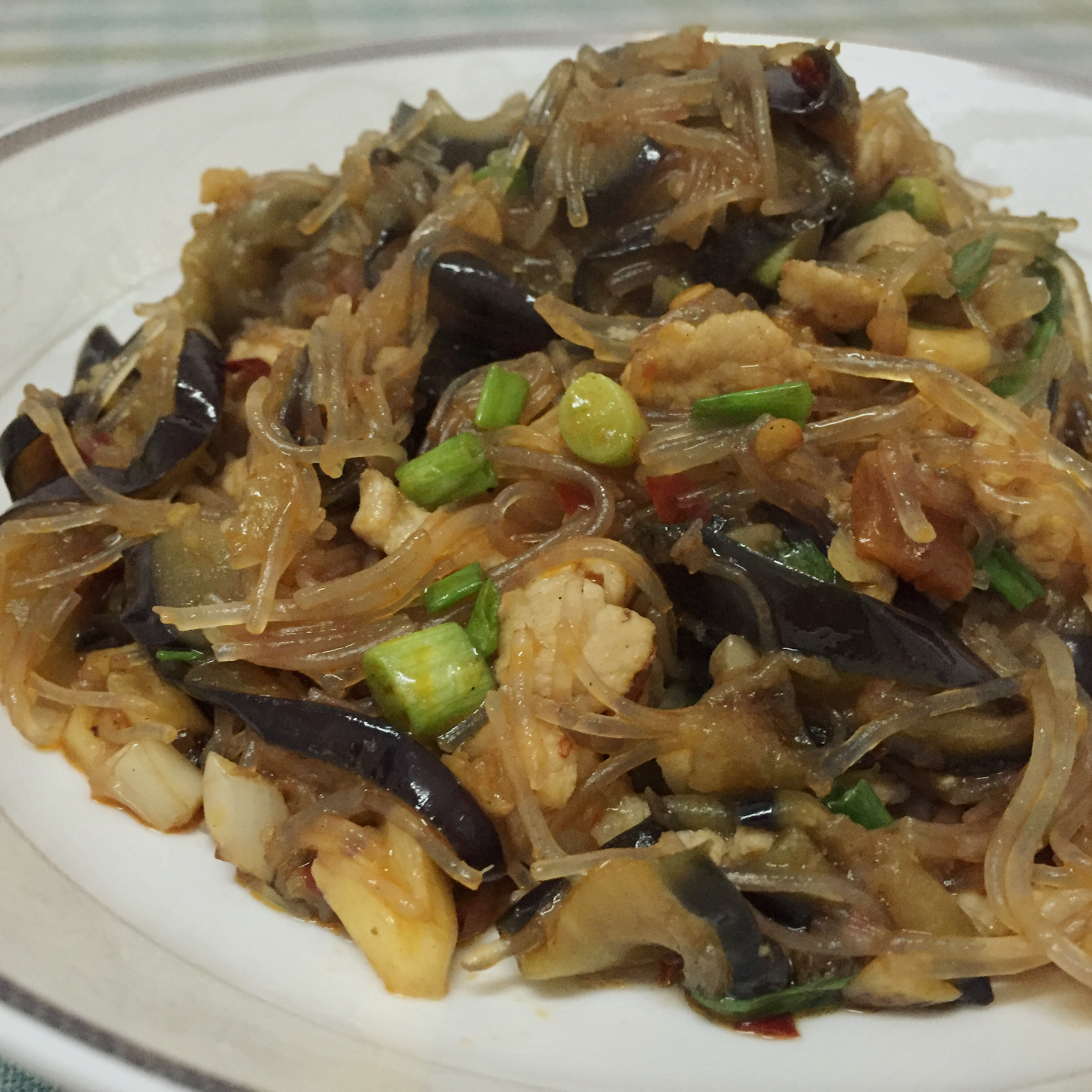 肉末茄子粉丝煲